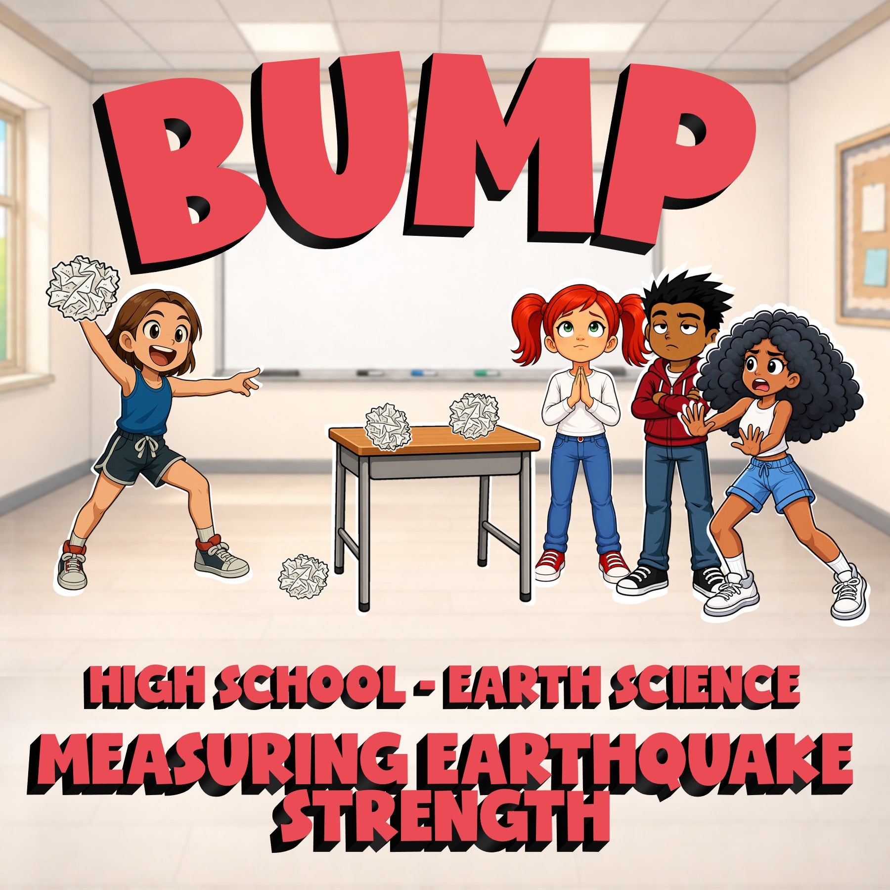 Measuring Earthquake Strength BUMP Game - No Prep Earth Science Review Activity