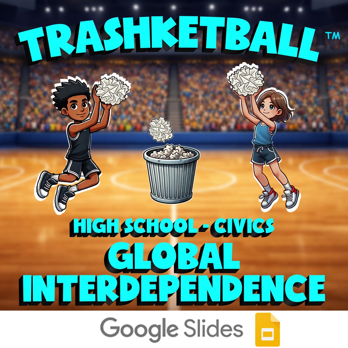 Global Interdependence TRASHKETBALL Civics Game - No Prep Review Activity
