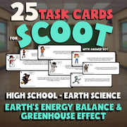 Earth’s Energy Balance & Greenhouse Effect SCOOT TASK CARDS Game - Earth Science
