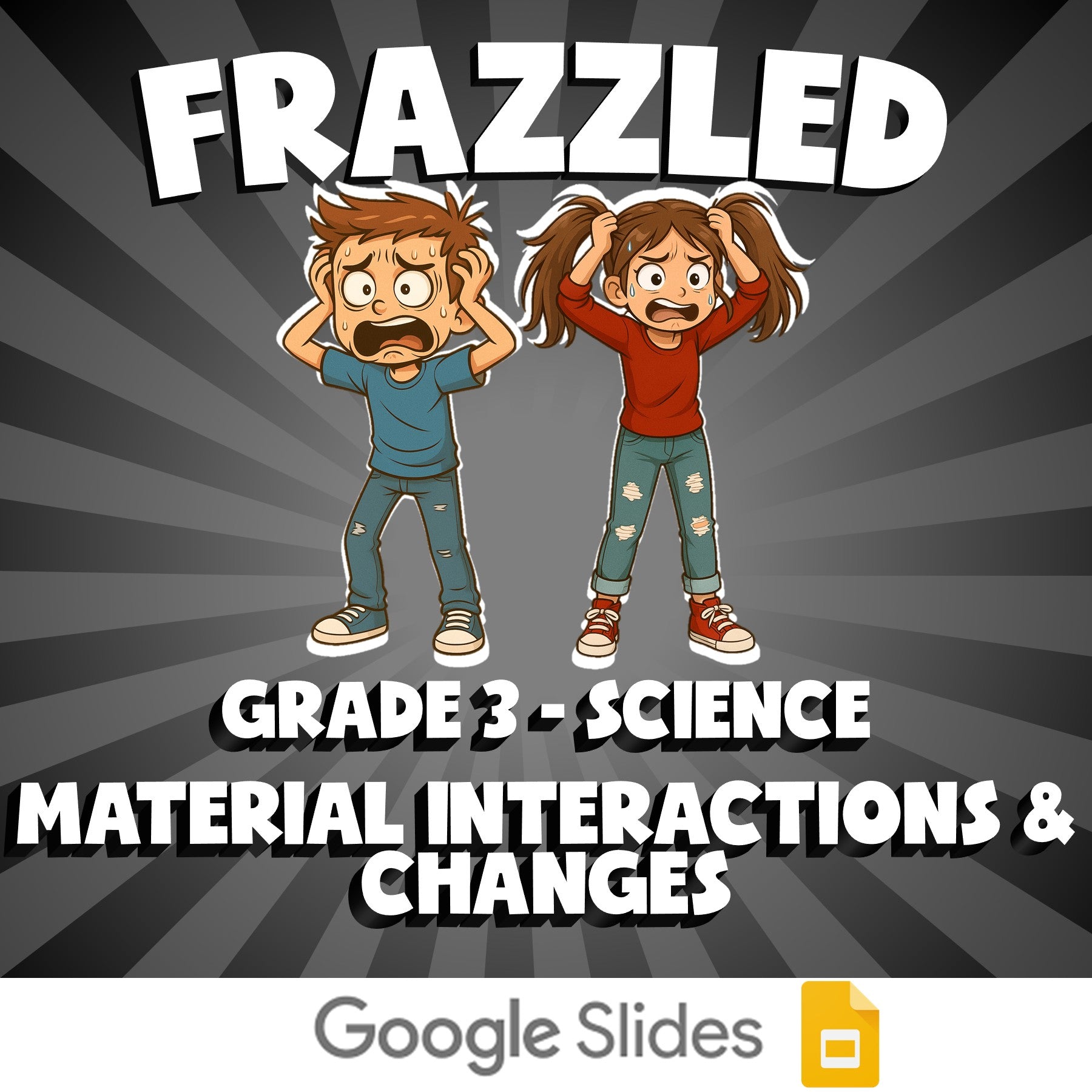 Material Interactions & Changes FRAZZLED Science Game - No Prep Grade 3 Review