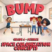 Space Colonization Concepts BUMP Science Game - No Prep Grade 6 Review Activity