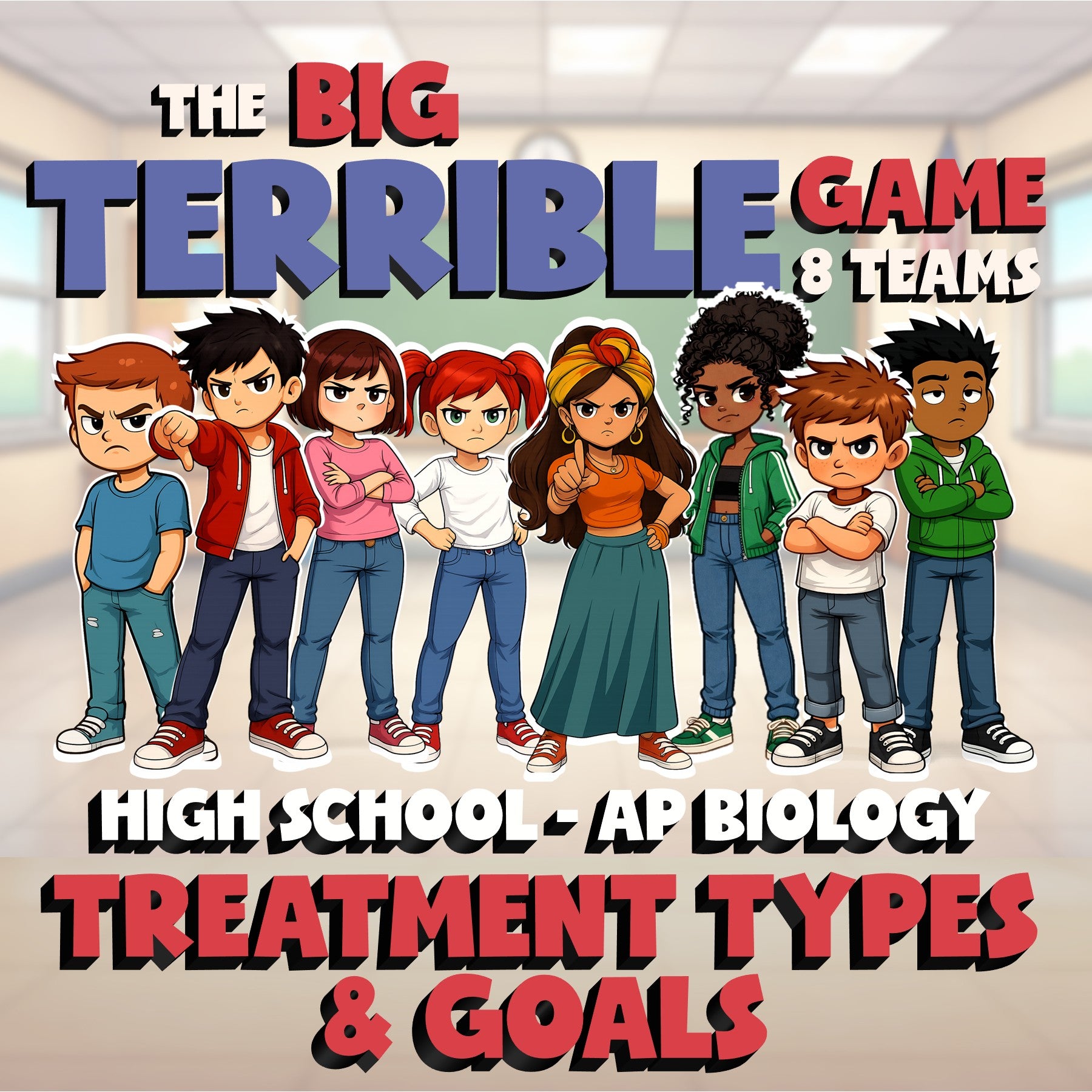 Treatment Types & Goals BIG TERRIBLE GAME - No Prep AP Biology Science Review