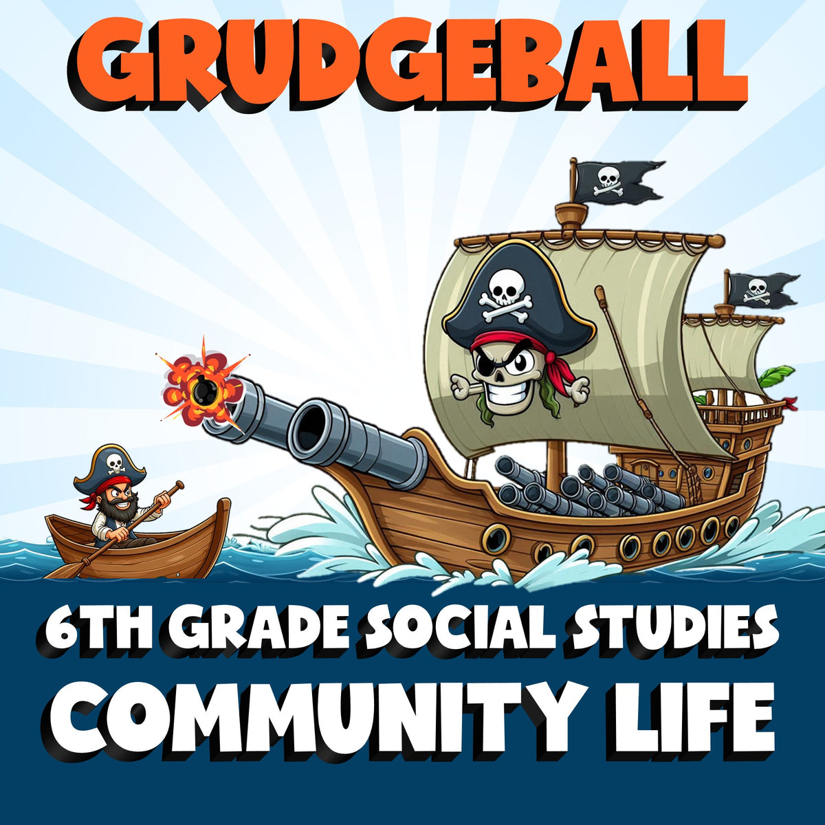 Community Life GRUDGEBALL Socials Game - No Prep Grade 6 Review Activity