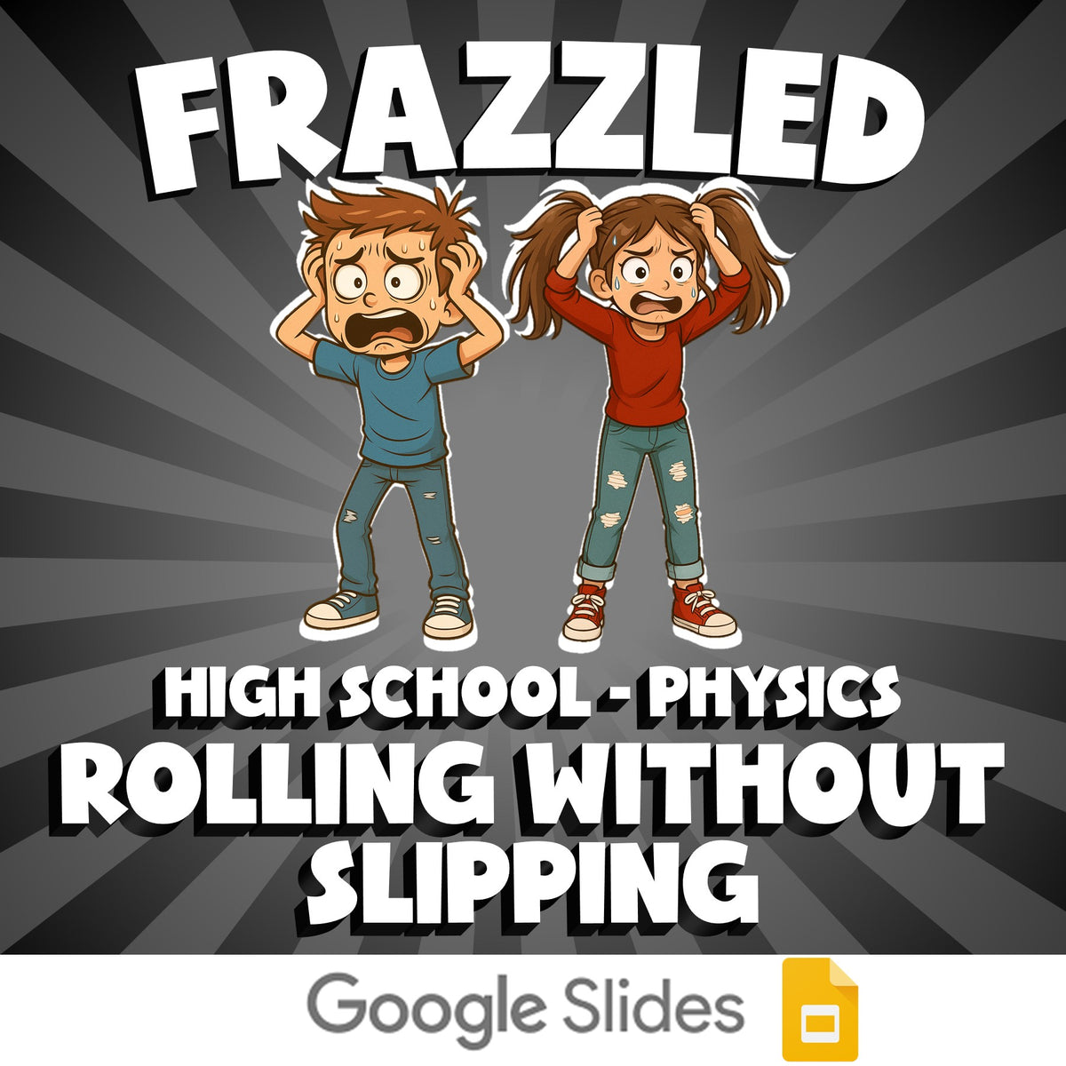 Rolling Without Slipping FRAZZLED Science Game - No Prep Physics Review Activity