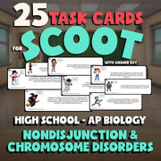 Nondisjunction & Chromosome Disorders SCOOT TASK CARDS Science Game - AP Biology