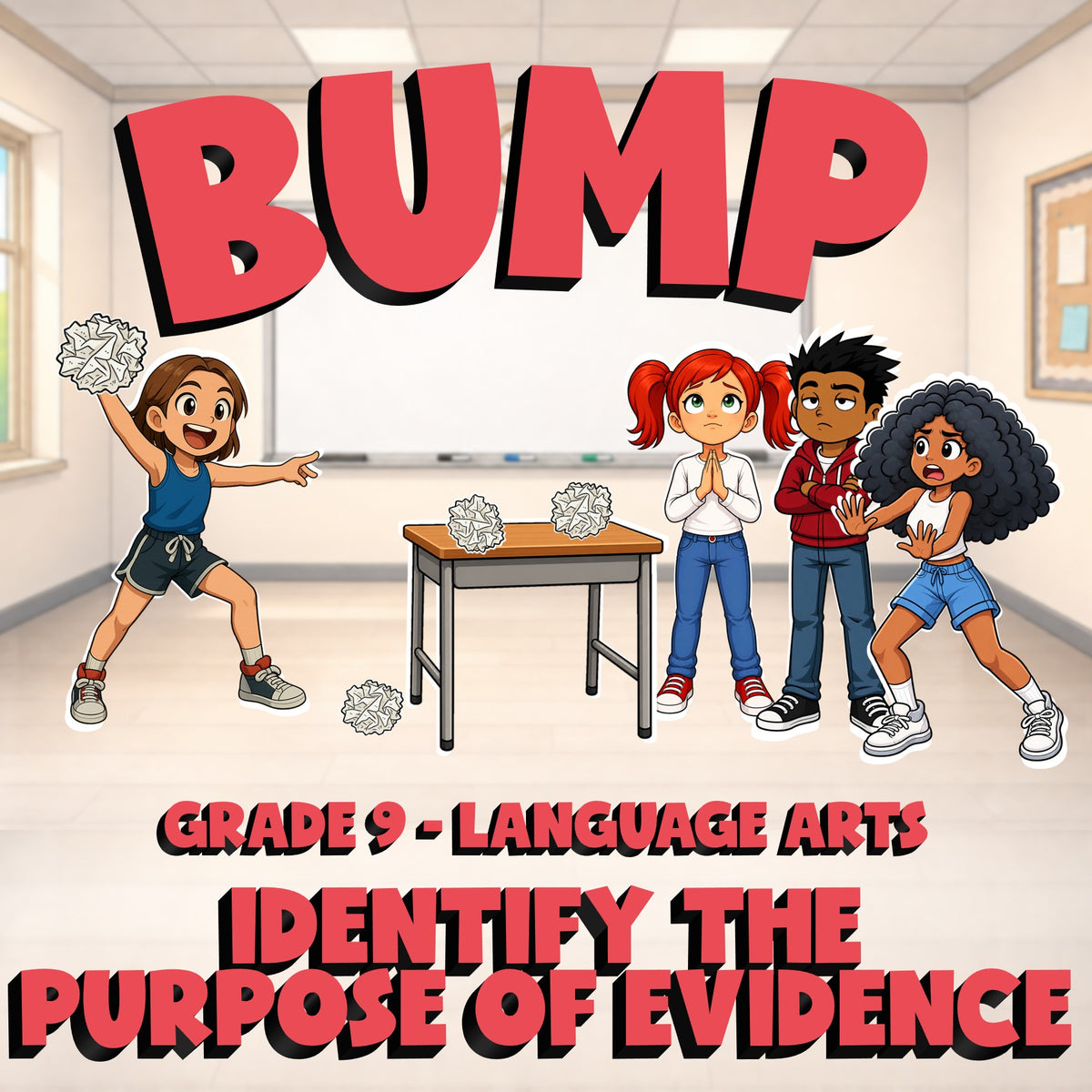 Identify the Purpose of Evidence BUMP ELA Game - No Prep Grade 9 Review Activity