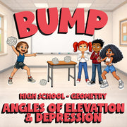 Angles of Elevation & Depression BUMP Math Game - No Prep Geometry Review