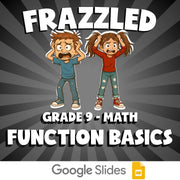 Function Basics FRAZZLED Math Game - No Prep Grade 9 Review Activity