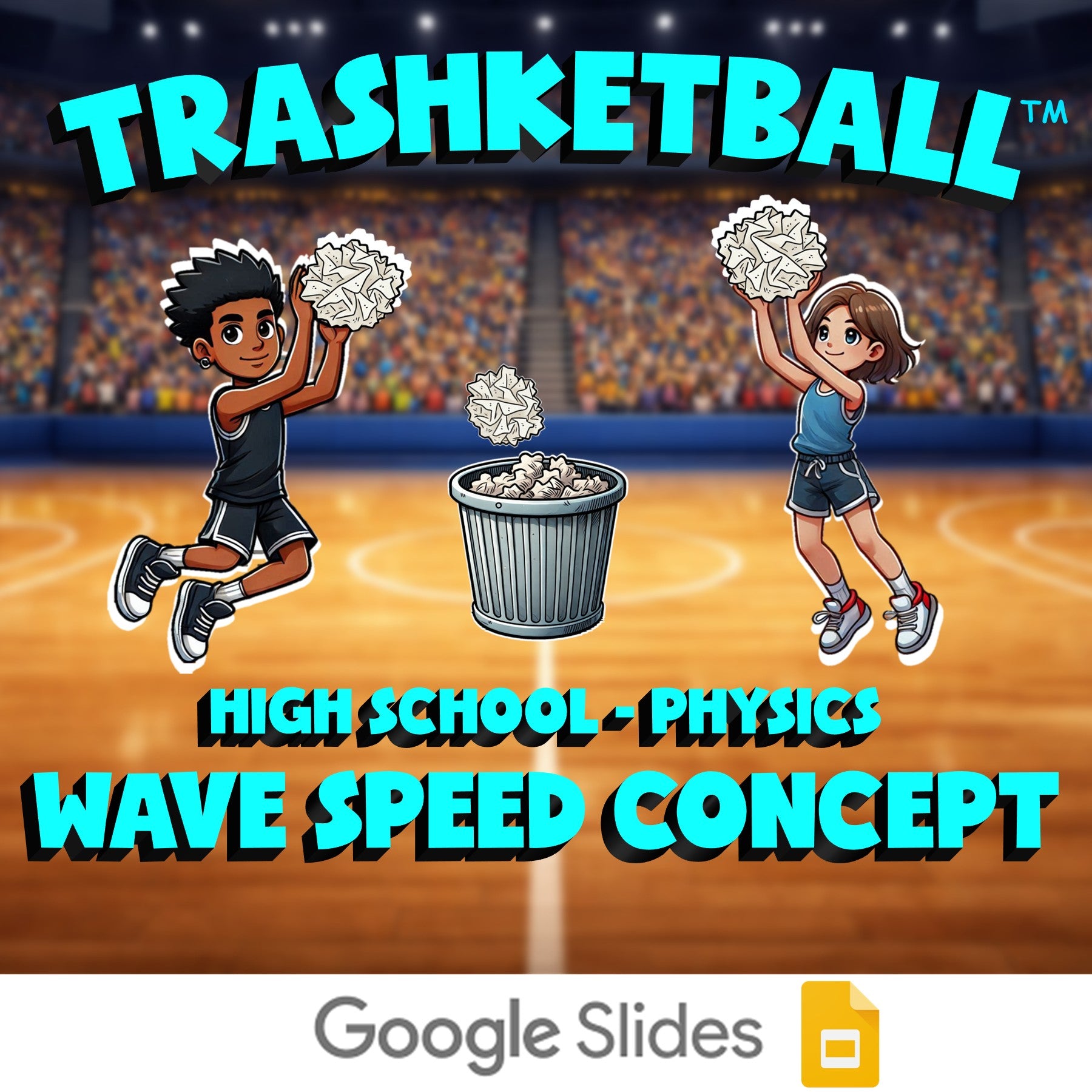 Wave Speed Concept TRASHKETBALL Science Game - No Prep Physics Review Activity