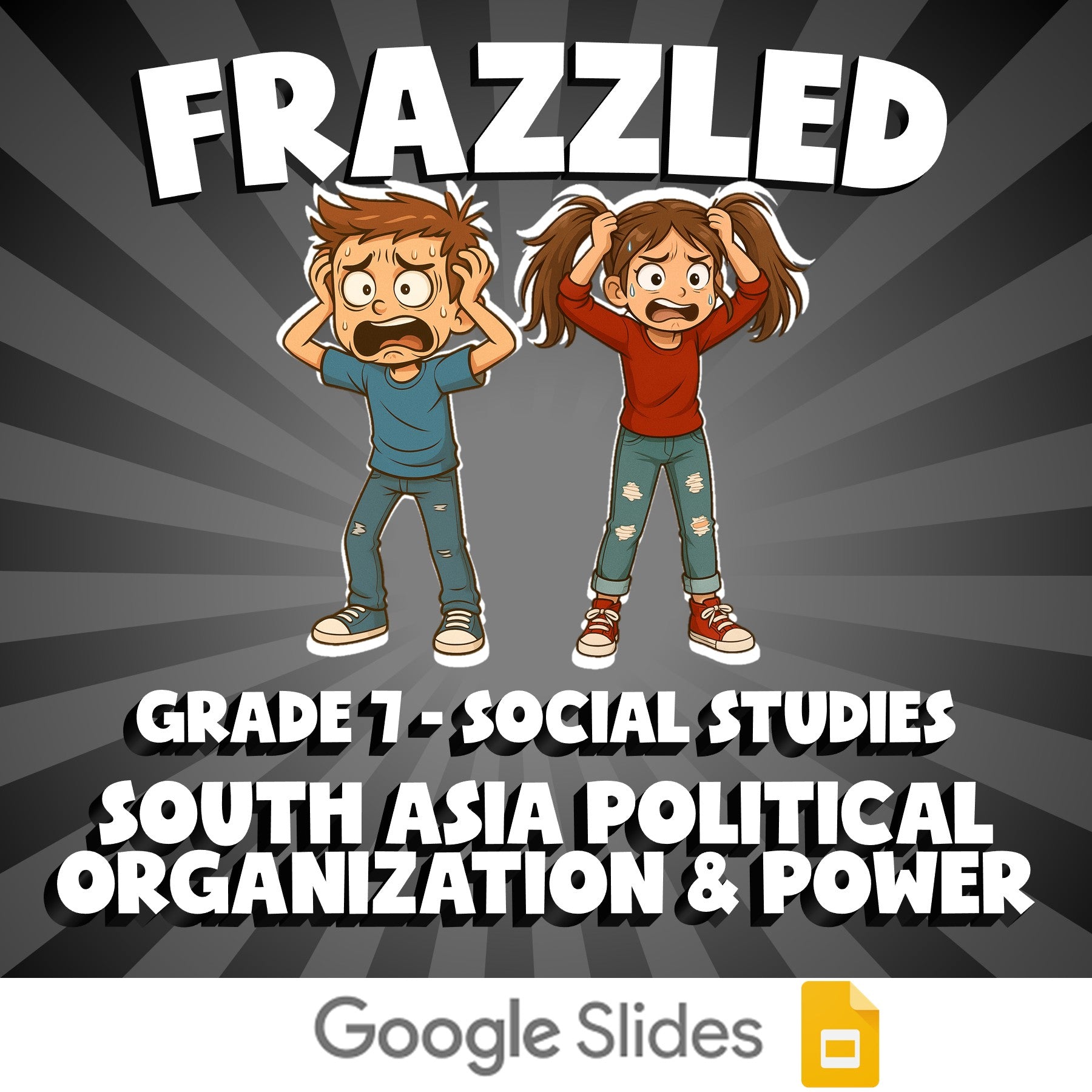 South Asia Political Organization & Power FRAZZLED Socials Game - Grade 7
