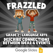 Describe Connections Between Ideas & Events FRAZZLED ELA Game - No Prep Grade 3