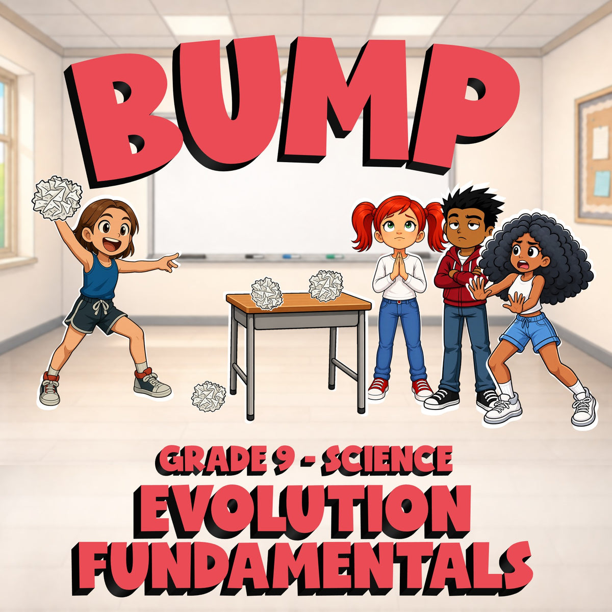 Evolution Fundamentals BUMP Science Game - No Prep Grade 9 Review Activity