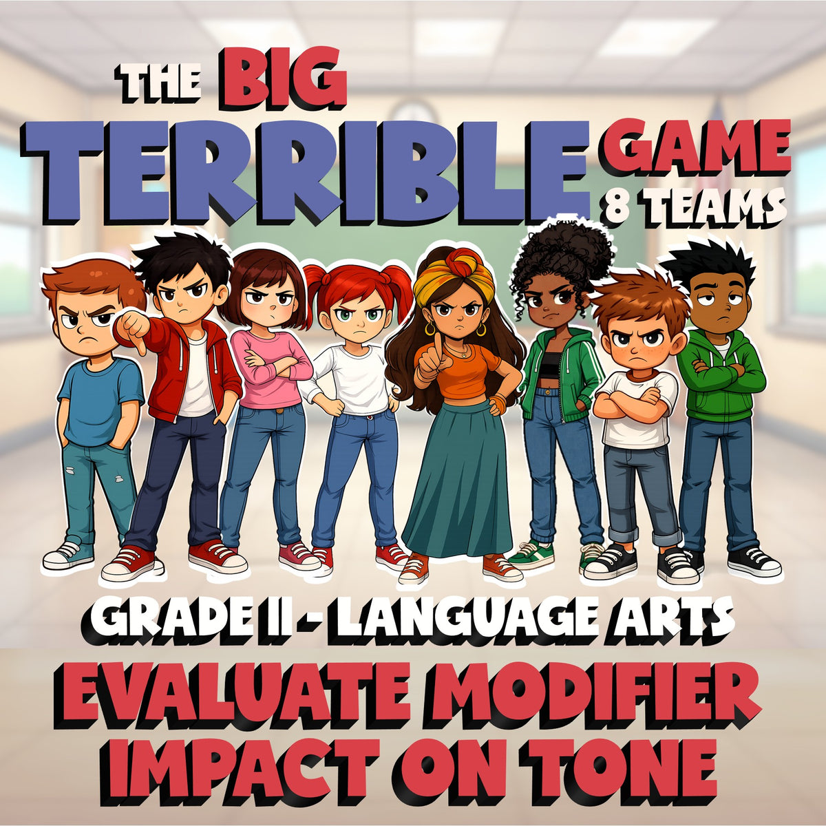 Evaluate Modifier Impact on Tone BIG TERRIBLE GAME - No Prep Grade 11 ELA Review