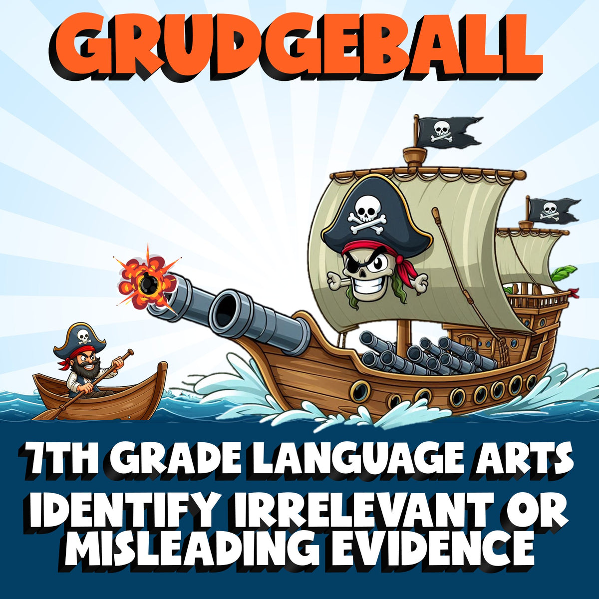 Identify Irrelevant or Misleading Evidence GRUDGEBALL ELA Game - No Prep Grade 7