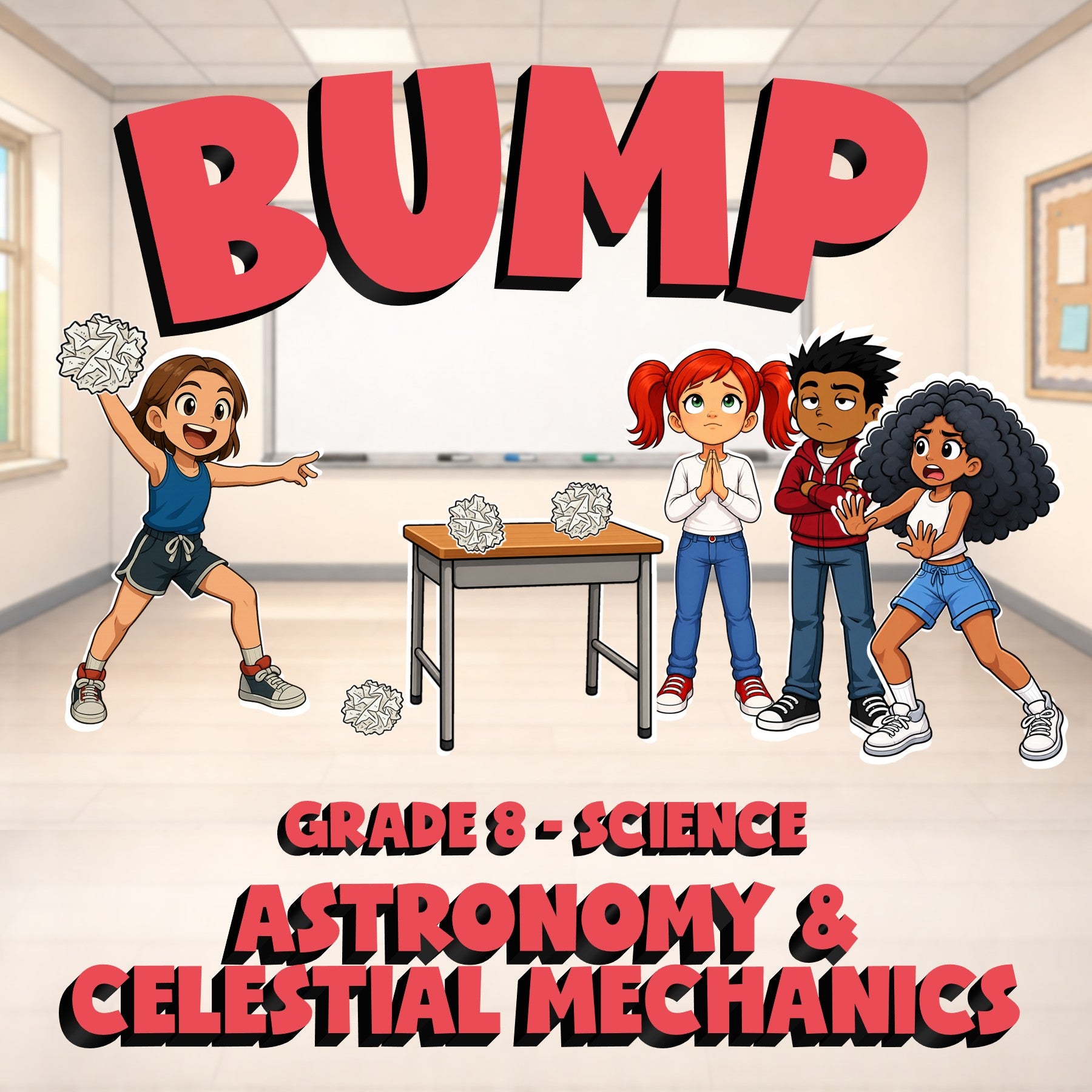 Astronomy & Celestial Mechanics BUMP Science Game - No Prep Grade 8 Review