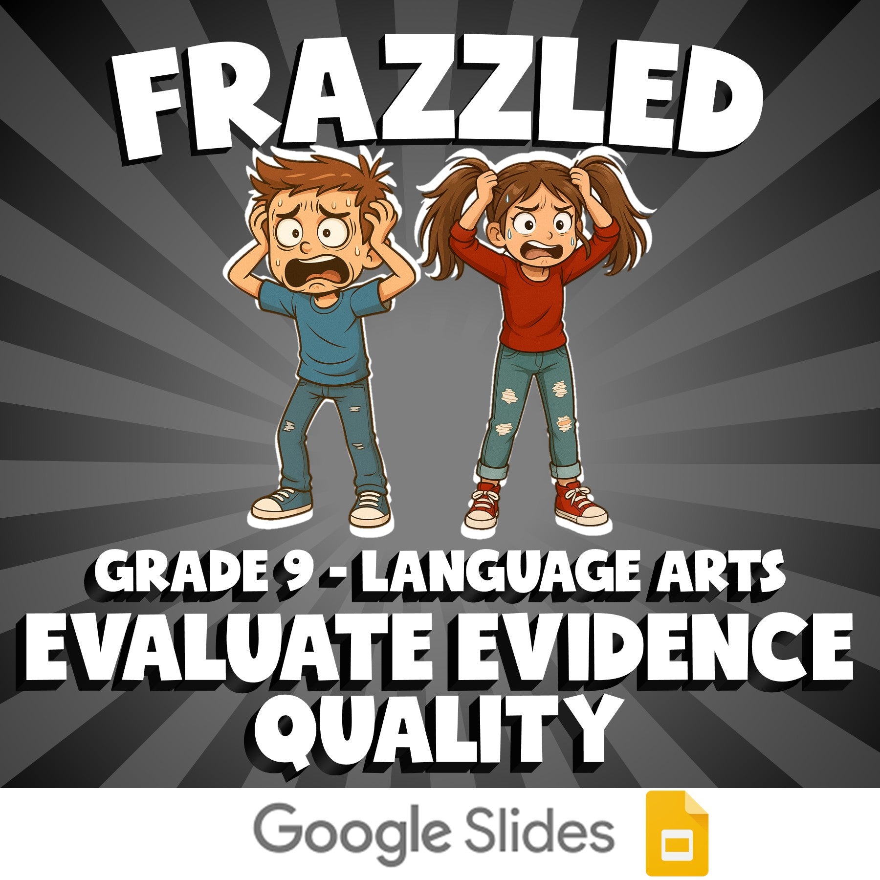 Evaluate Evidence Quality FRAZZLED ELA Game - No Prep Grade 9 Review Activity