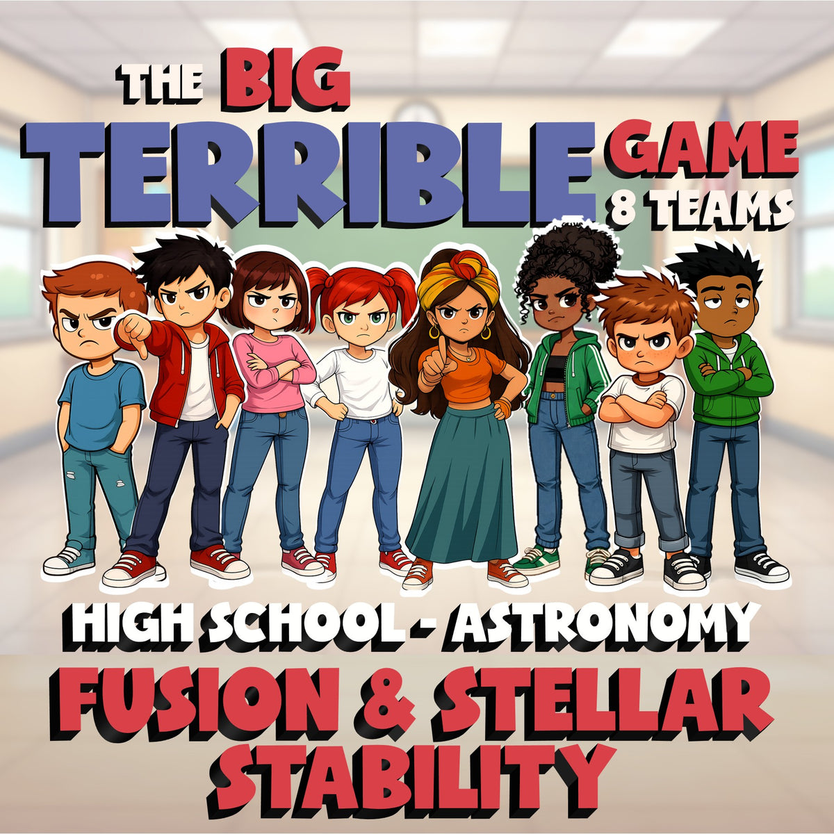 Fusion & Stellar Stability BIG TERRIBLE GAME - No Prep Astronomy Science Review