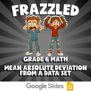 Mean Absolute Deviation from a Data Set FRAZZLED Math Game - No Prep Grade 6