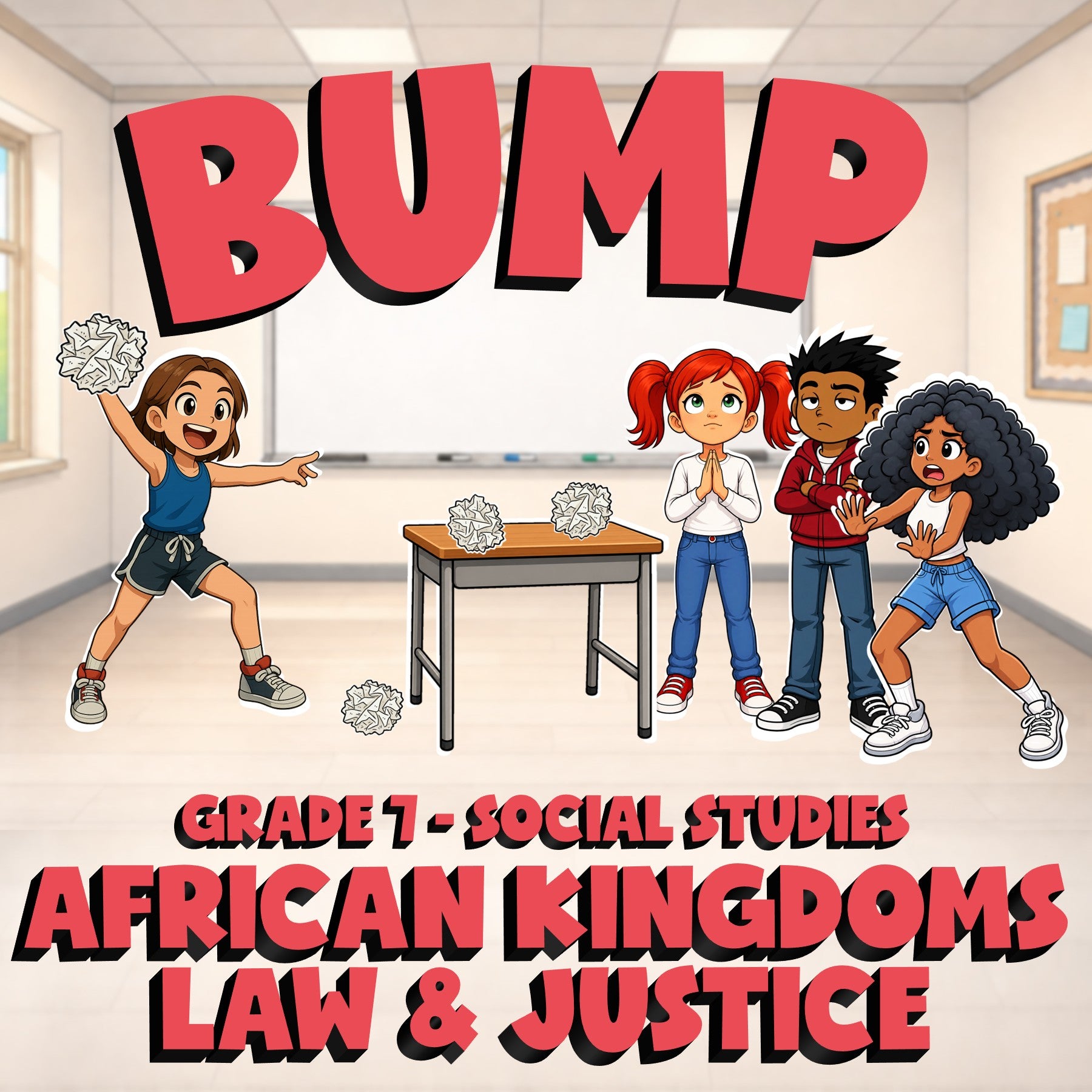 African Kingdoms Law & Justice BUMP Socials Game - No Prep Grade 7 Review
