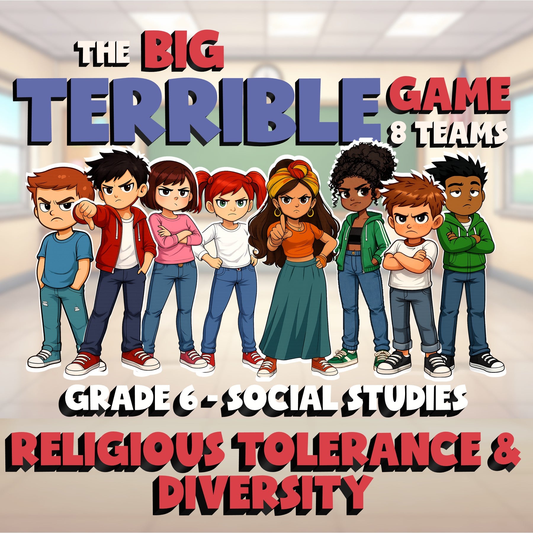 Religious Tolerance & Diversity BIG TERRIBLE GAME - Grade 6 Socials Review