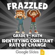 Identifying Constant Rate of Change FRAZZLED Math Game - No Prep Grade 9 Review