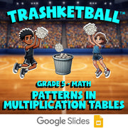 Patterns in Multiplication Tables TRASHKETBALL Math Game - No Prep Grade 5