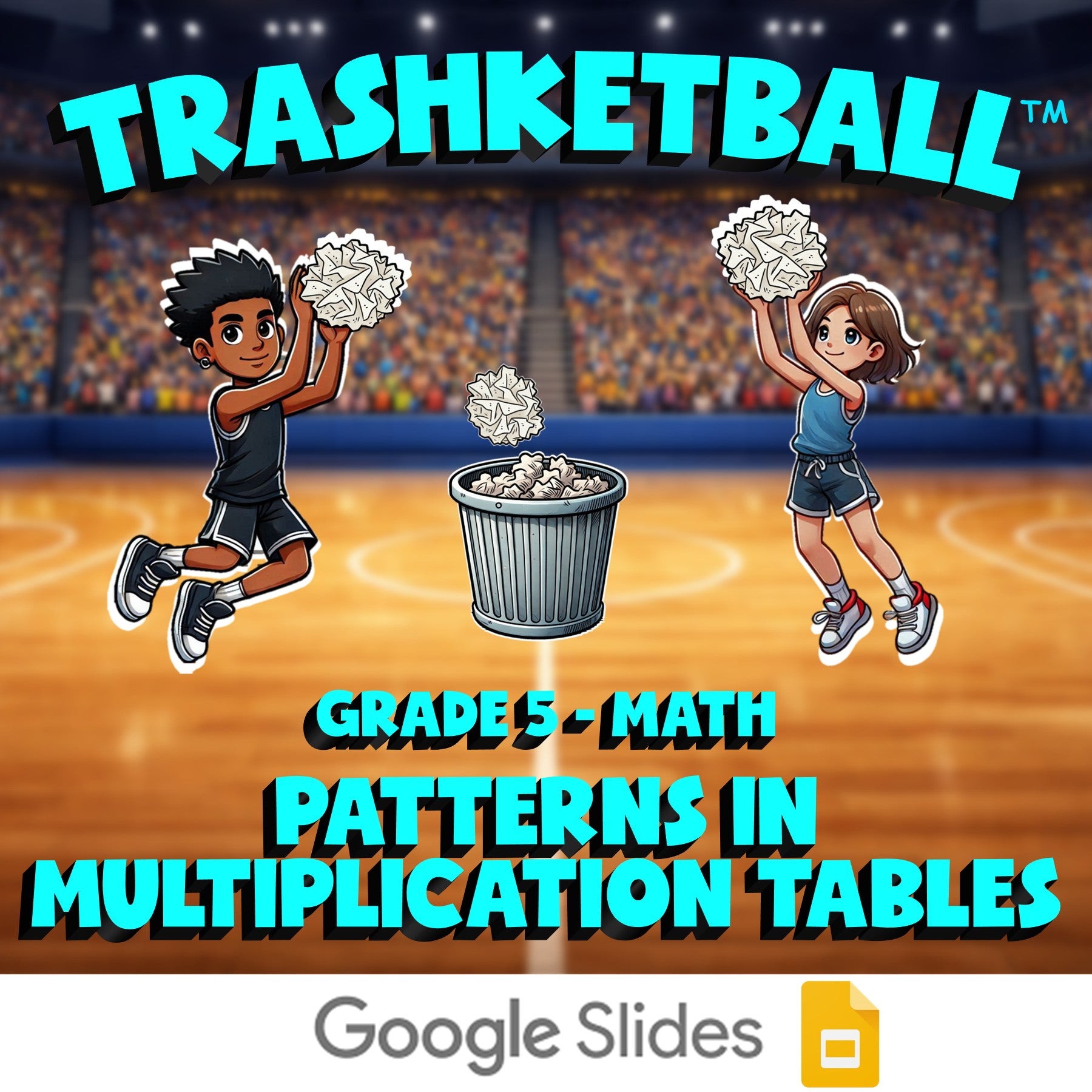 Patterns in Multiplication Tables TRASHKETBALL Math Game - No Prep Grade 5