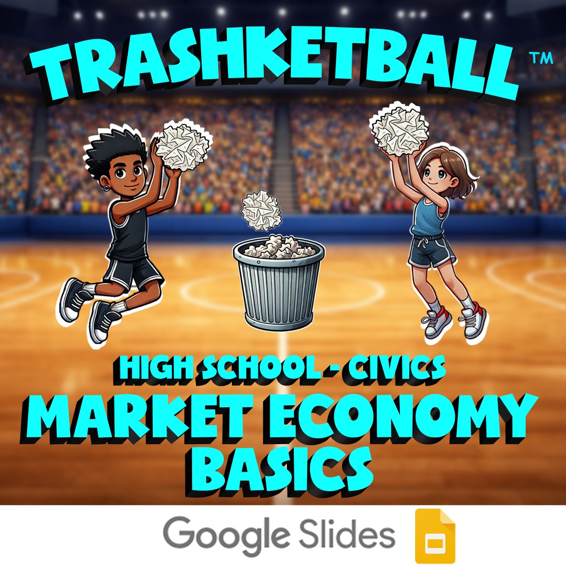 Market Economy Basics TRASHKETBALL Civics Game - No Prep Review Activity