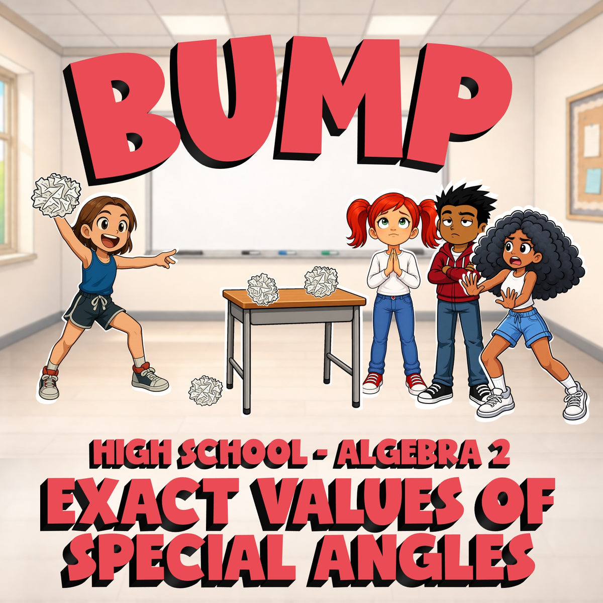 Exact Values of Special Angles BUMP Math Game - No Prep Algebra 2 Review