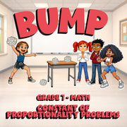 Constant of Proportionality Problems BUMP Math Game - No Prep Grade 7 Review