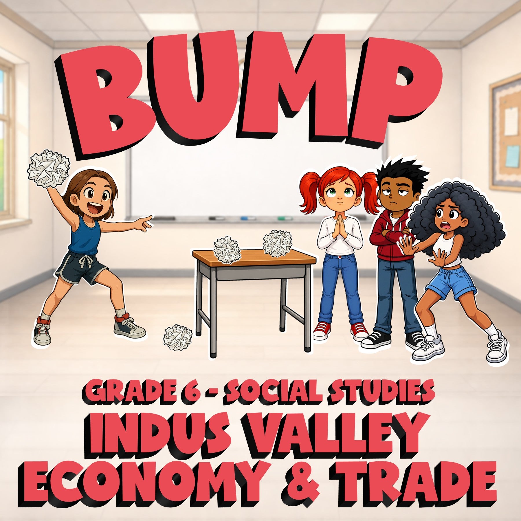 Indus Valley Economy & Trade BUMP Socials Game - No Prep Grade 6 Review Activity