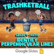 Identify Perpendicular Lines TRASHKETBALL Math Game - No Prep Grade 4 Review