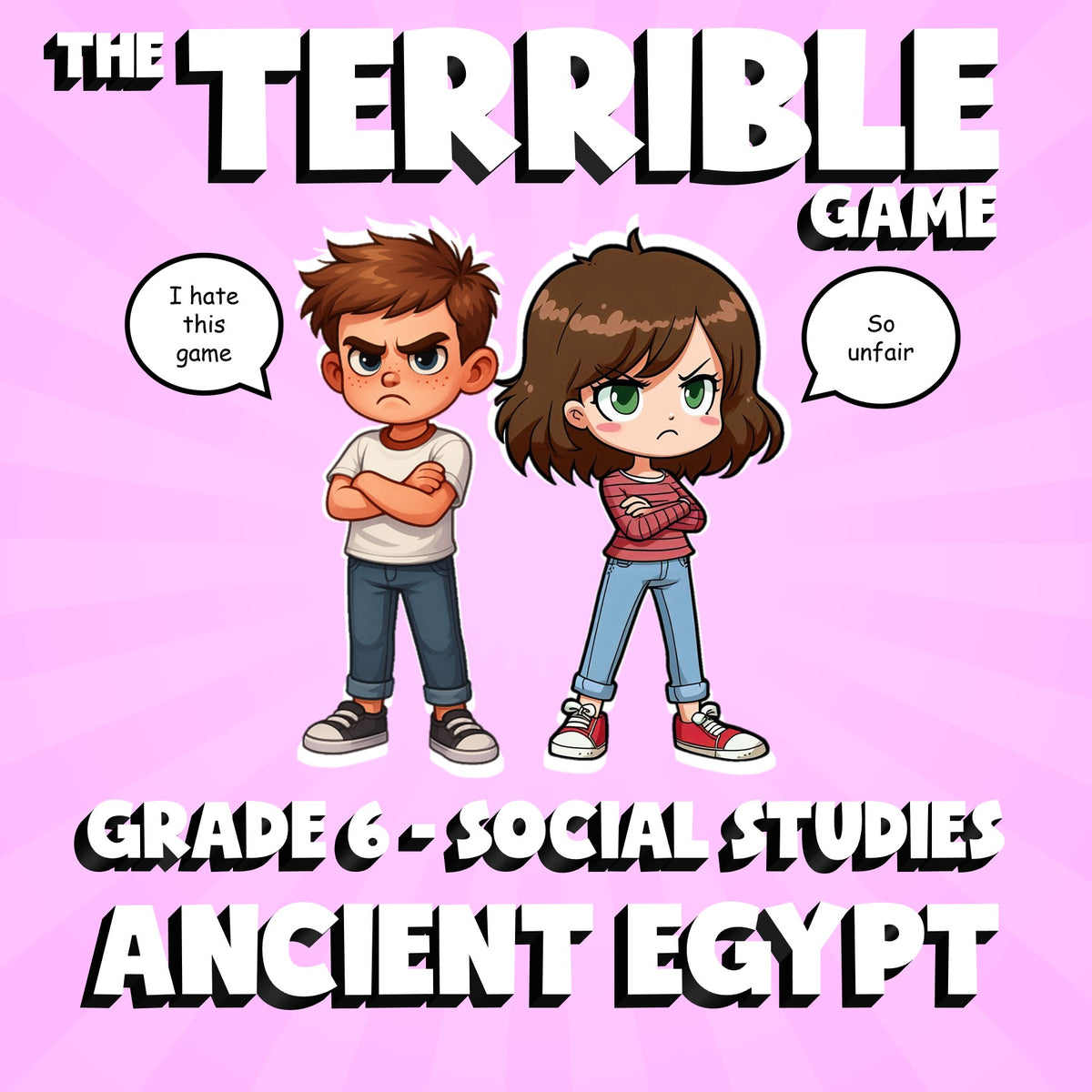 Ancient Egypt THE TERRIBLE GAME - No Prep Grade 6 Socials Review Activity