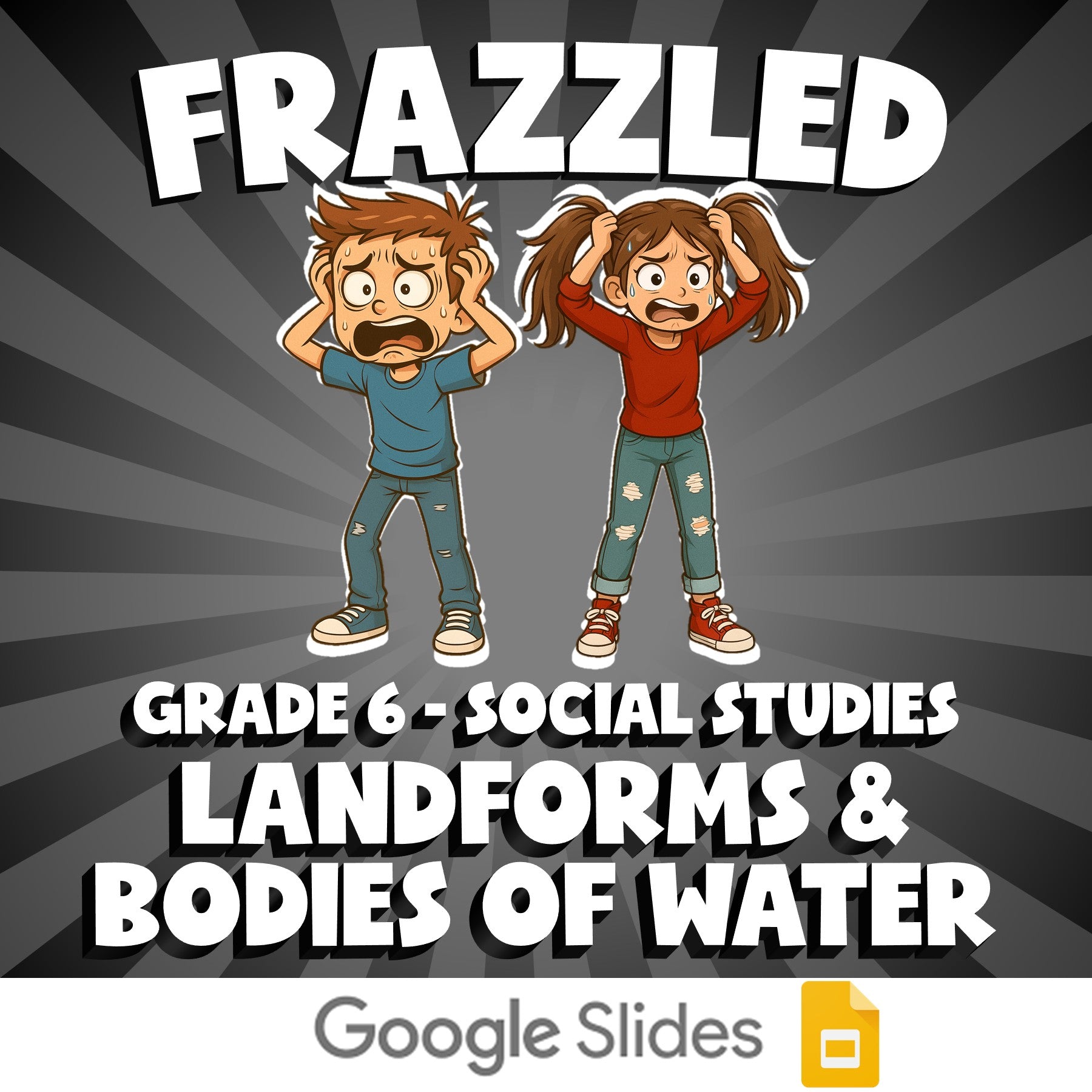 Landforms & Bodies of Water FRAZZLED Socials Game - No Prep Grade 6 Review
