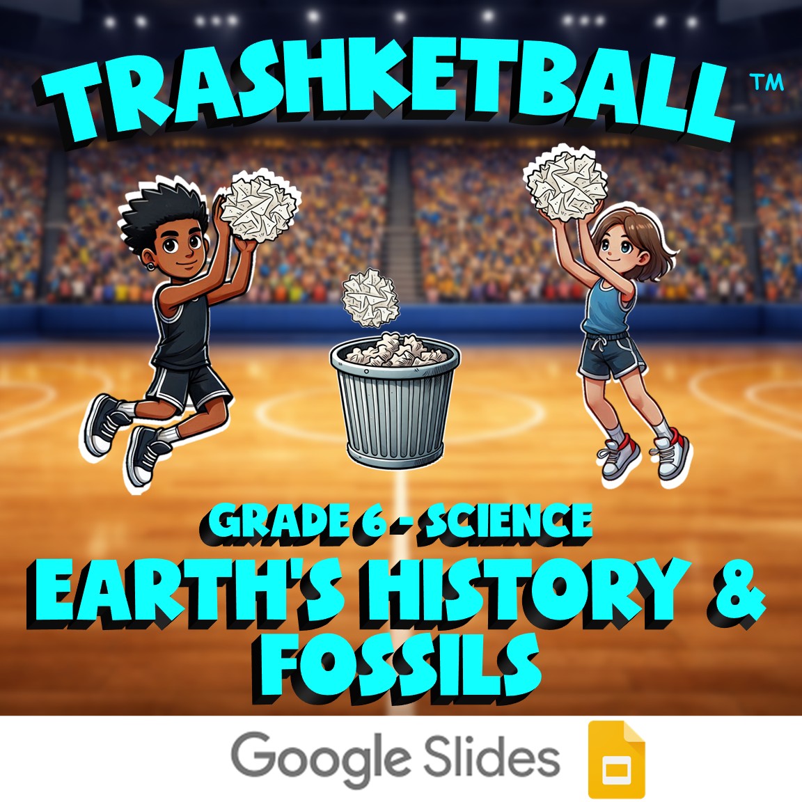 Earth's History & Fossils TRASHKETBALL Science Game - No Prep Grade 6 Review