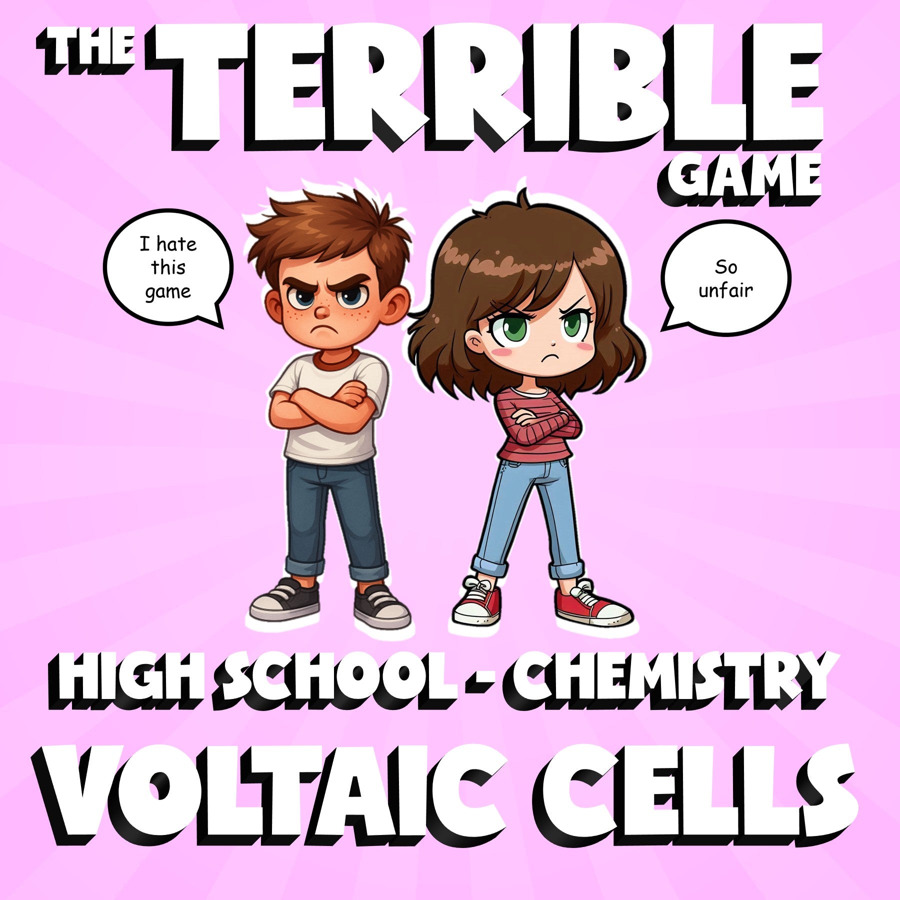 Voltaic Cells THE TERRIBLE GAME - No Prep Chemistry Science Review Activity