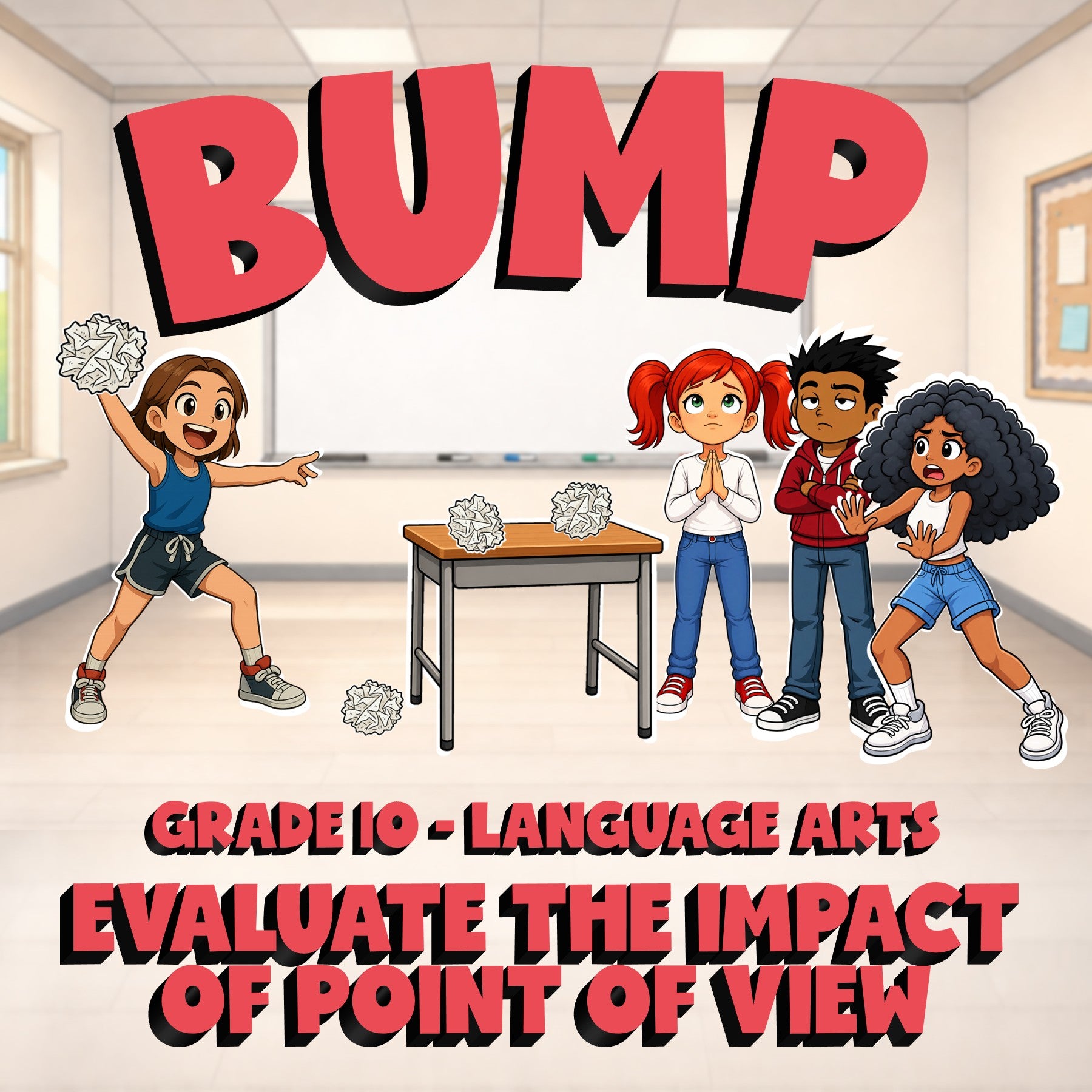 Evaluate the Impact of Point of View BUMP ELA Game - No Prep Grade 10 Review