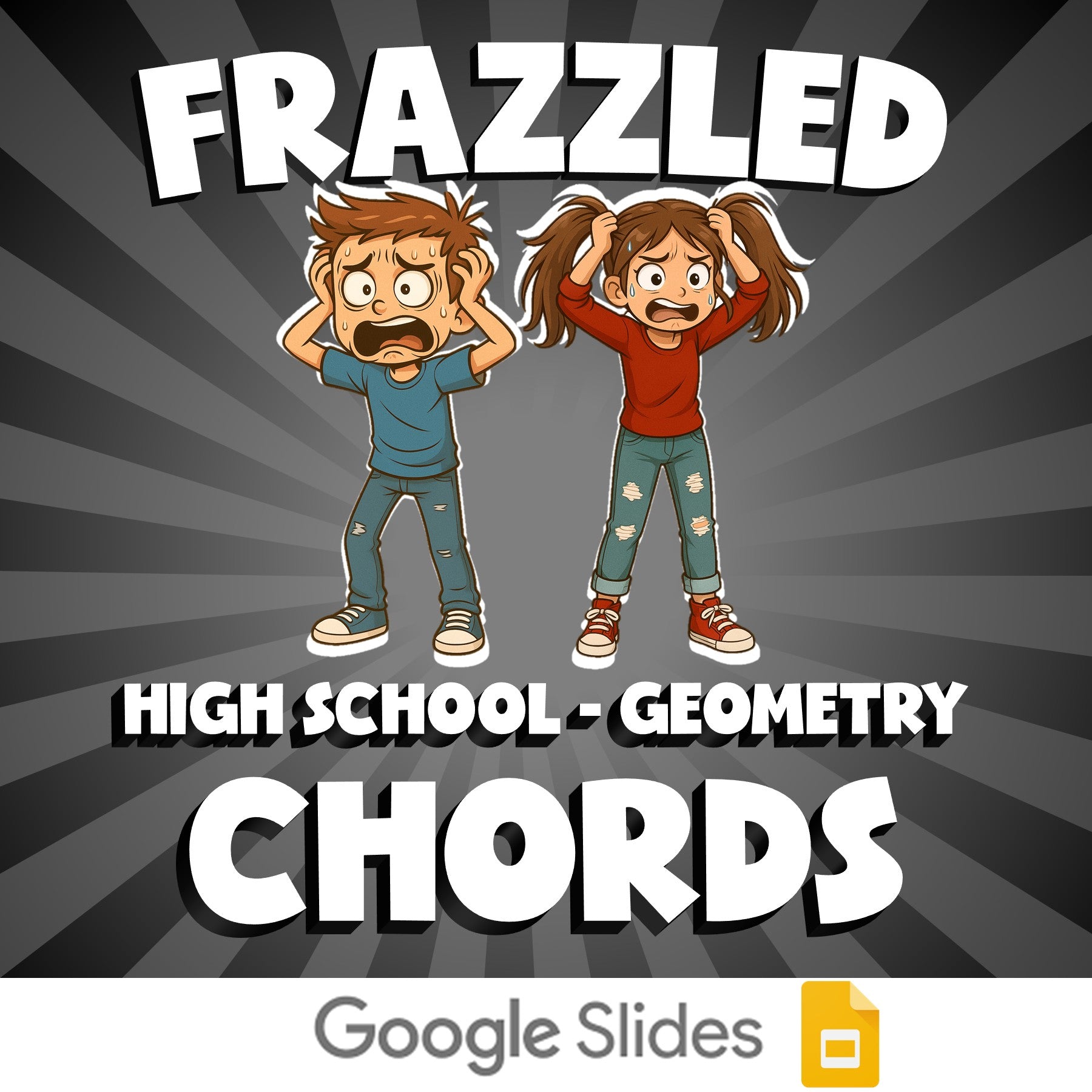Chords FRAZZLED Math Game - No Prep Geometry Review Activity