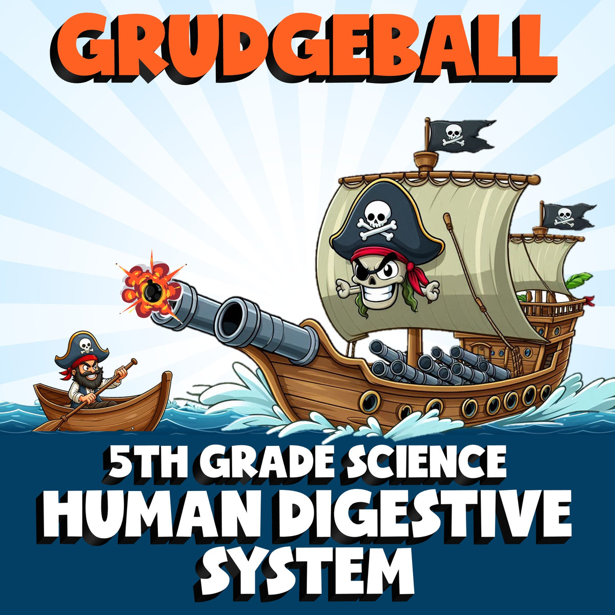 Human Digestive System GRUDGEBALL Science Game - No Prep Grade 5 Review Activity