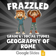 Geography of Rome FRAZZLED Socials Game - No Prep Grade 6 Review Activity