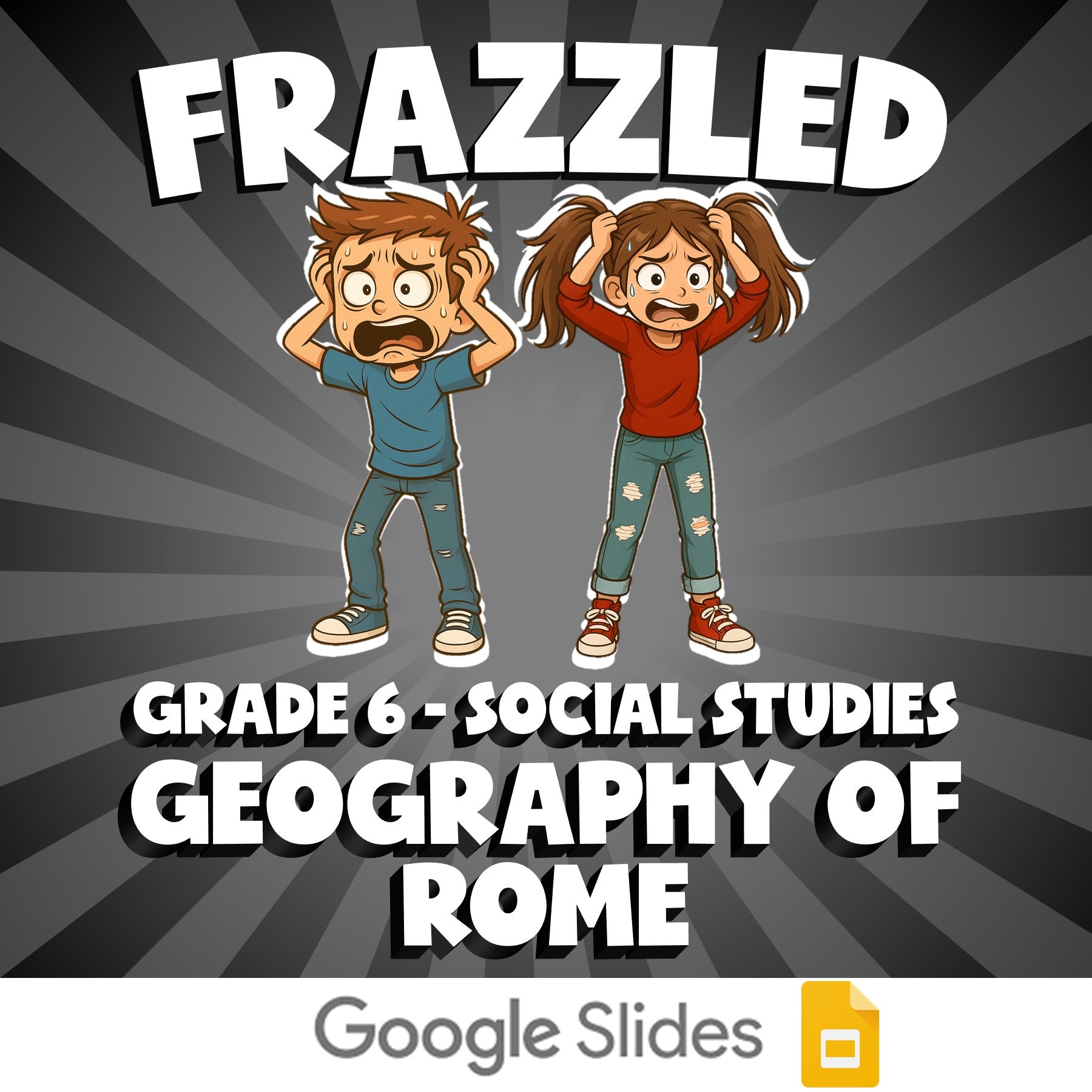 Geography of Rome FRAZZLED Socials Game - No Prep Grade 6 Review Activity