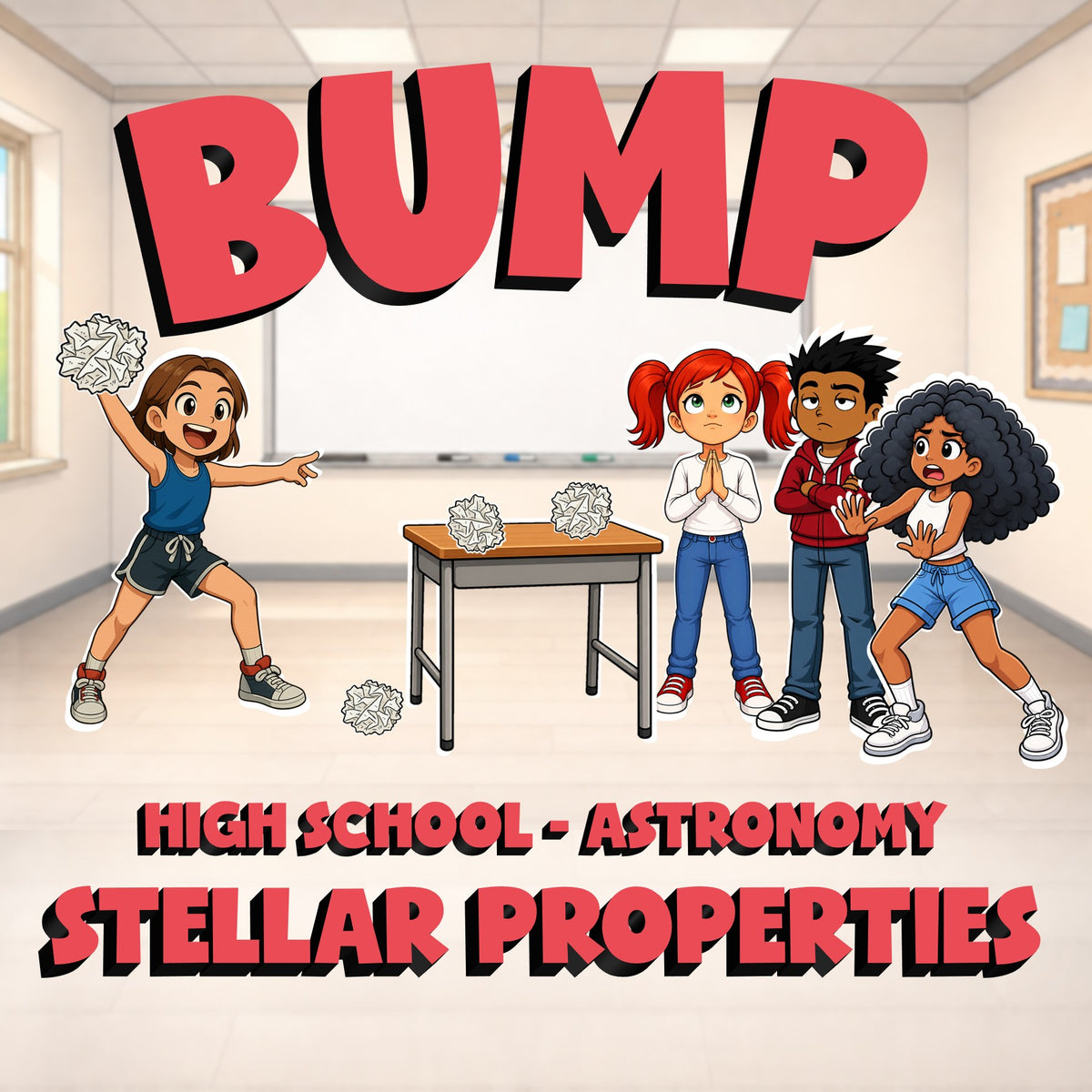 Stellar Properties BUMP Science Game - No Prep Astronomy Review Activity
