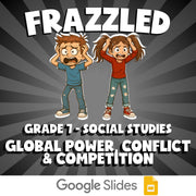 Global Power, Conflict & Competition FRAZZLED Socials Game - No Prep Grade 7