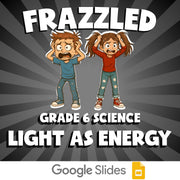 Light as Energy FRAZZLED Science Game - No Prep Grade 6 Review Activity