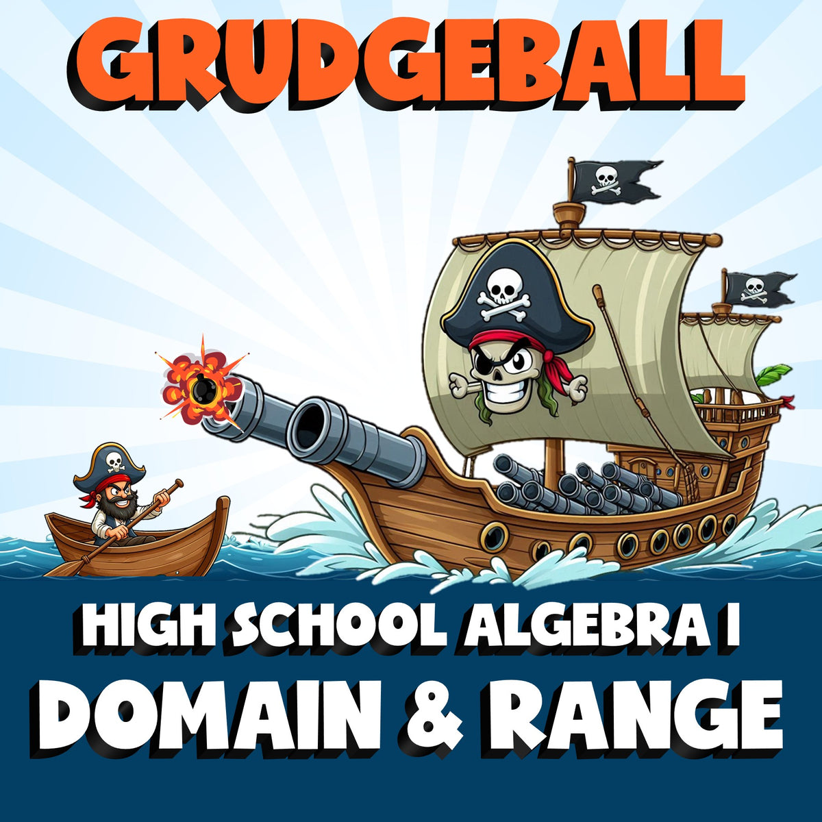 Domain & Range GRUDGEBALL Math Game - No Prep Algebra 1 Review Activity