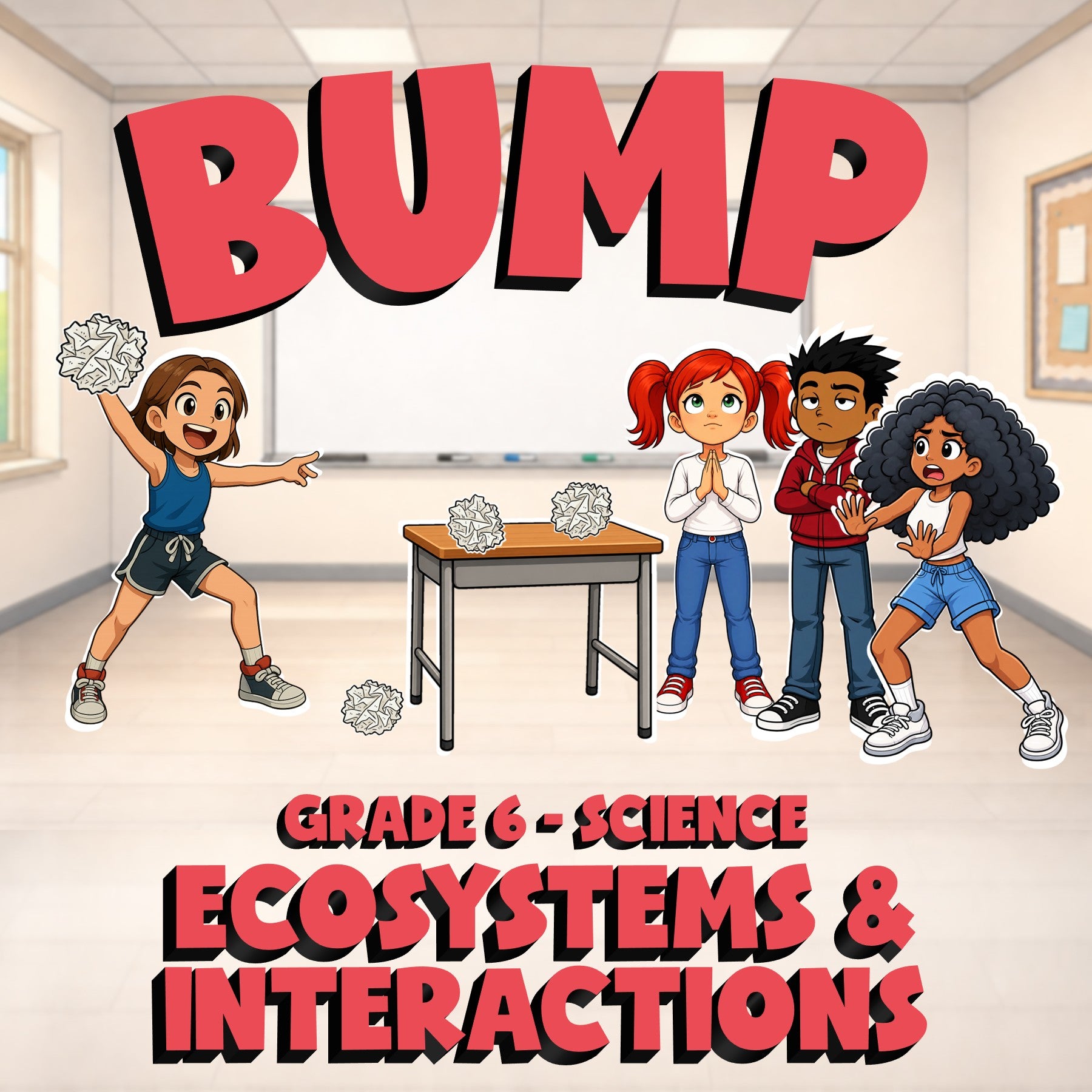 Ecosystems & Interactions BUMP Science Game - No Prep Grade 6 Review Activity