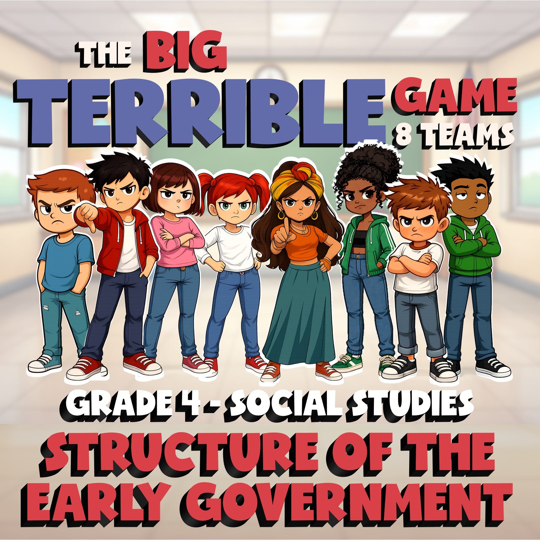 Structure of the Early Government BIG TERRIBLE GAME - Grade 4 Socials Review