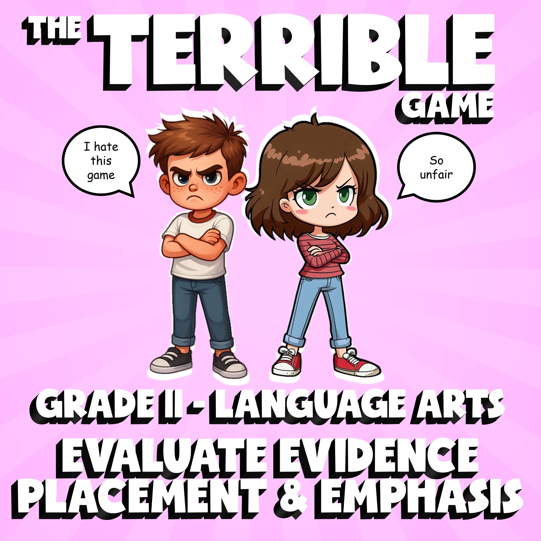 Evaluate Evidence Placement & Emphasis THE TERRIBLE GAME - Grade 11 ELA Review