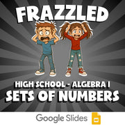 Sets of Numbers FRAZZLED Math Game - No Prep Algebra 1 Review Activity