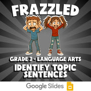 Identify Topic Sentences FRAZZLED ELA Game - No Prep Grade 3 Review Activity
